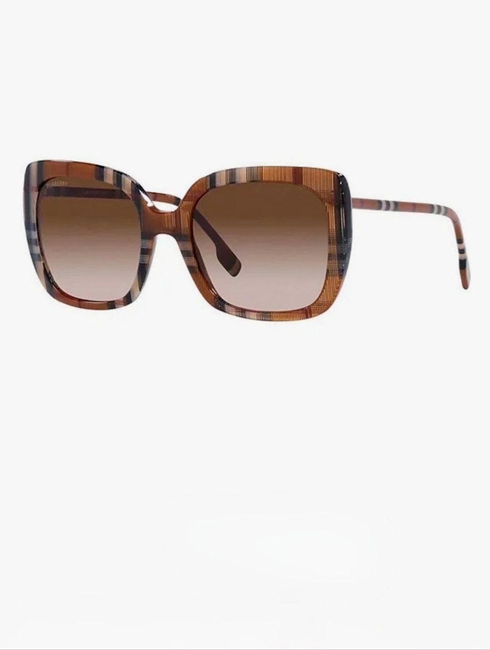 BURBERRY 'CAROLL' SQUARE LENS FULL~RIM SUNGLASSES SIGNATURE BRITISH CHECKERED